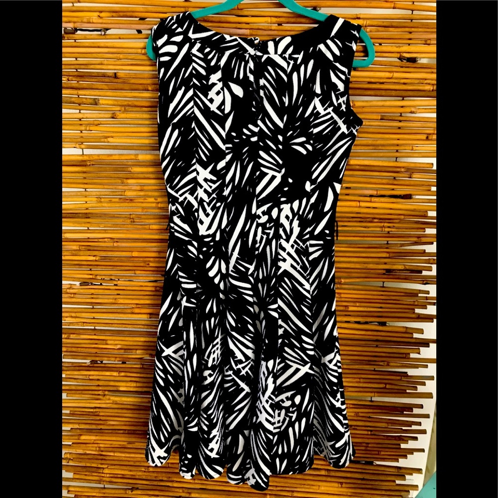 Cocktail white and black dress by Haani.  Excellent condition. Stretch